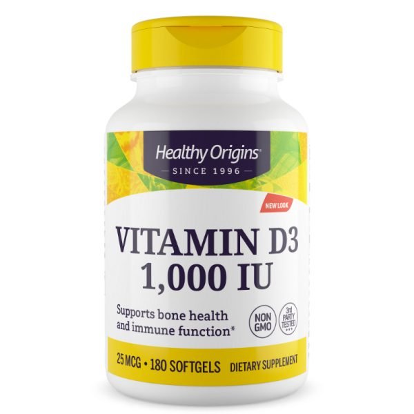 Vitamin D3 1000IU 180 softgels (LANOLIN) | Pain Solutions